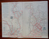 Alaska Highway Western Canada c. 1953 tourist map Auto Routes Peace River