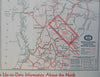 Alaska Highway Western Canada c. 1953 tourist map Auto Routes Peace River