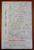 Savannah Georgia Hotel DeSoto Florida 1950's Auto Travel Routes tourist map