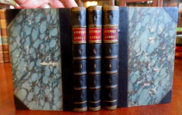 Gilbert Gurney Novel 1836 Thomas Edward Hooke leather 3 volume set