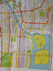 New York Bronx Manhattan v. large Street Map Transit Lines c. 1940's city plan