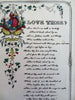 Love Thee? Valentine's Poem c. 1850's Magnus illustrated ephemera keepsake