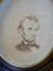 Abraham Lincoln Albumen photo c. 1870's Walnut oval framed portrait