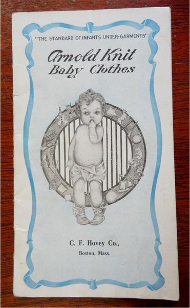 Arnold Knit Baby Clothes c. 1910-20's pictorial advertising booklet diapers