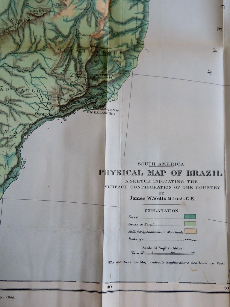 Brazil Chagos Islands 1886 Royal Geographic Society Stanford periodical w/ maps