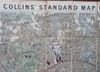 London England Tourist folding city plan 1892 Collins large urban pocket map