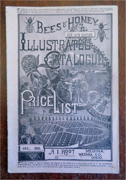 Beekeeping Apiculture Honey Making A.I. Root Medina Co. 1890 mail order catalog