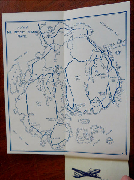 Mt. Desert Island Passbook Maine Acadia National Park Bar Harbor 1954 guide book