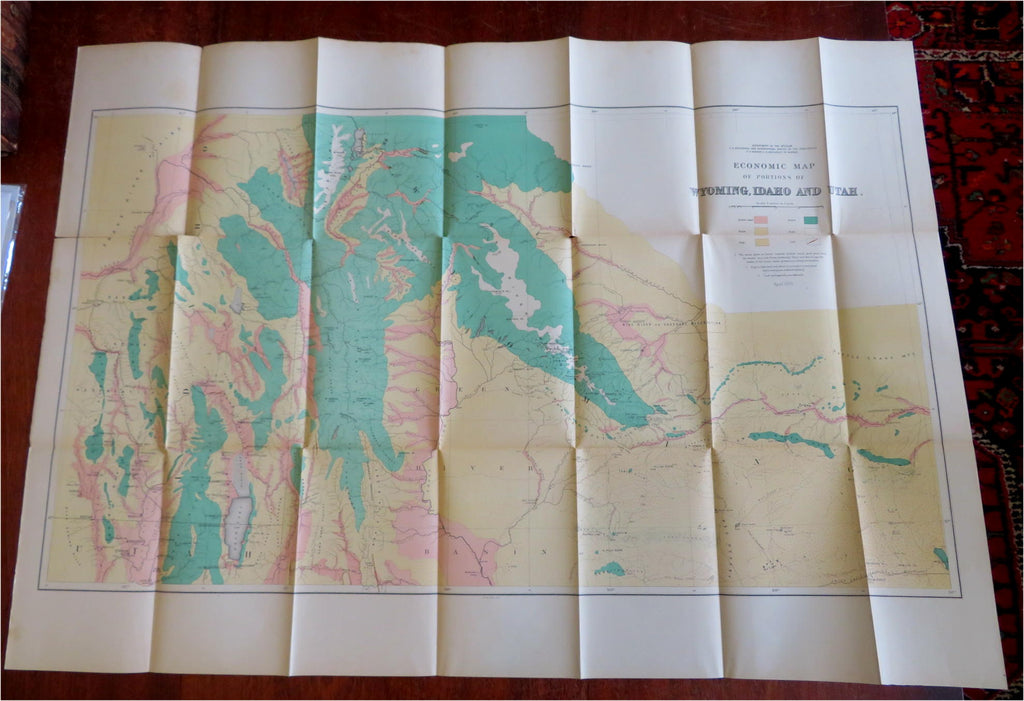 Wyoming Idaho Utah Economic Forest Farming 1878 Geological Survey map
