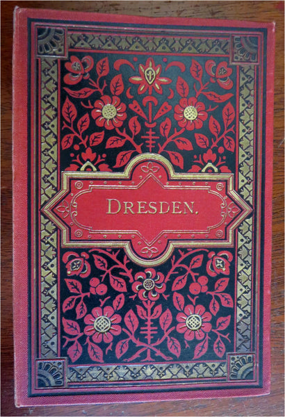 Dresden Germany Tourist Souvenir Album 1887 pictorial book 12 street scene views
