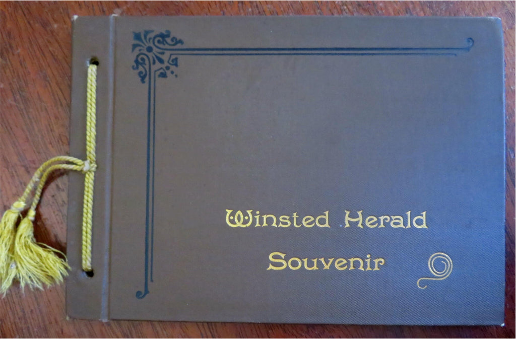 Winsted Connecticut view Album c. 1900 publisher SIGNED souvenir albertype book