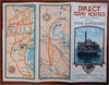 Virginia Beach & Norfolk Virginia c. 1940's cartoon pictorial souvenir map