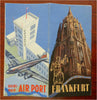 Frankfurt Germany Cartoon Pictorial Map & City Plan c. 1950's tourist brochure