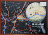 Frankfurt Germany Cartoon Pictorial Map & City Plan c. 1950's tourist brochure