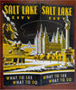 Salt Lake City Tourist Info c.1938 pictorial promotional travel brochure w/ maps