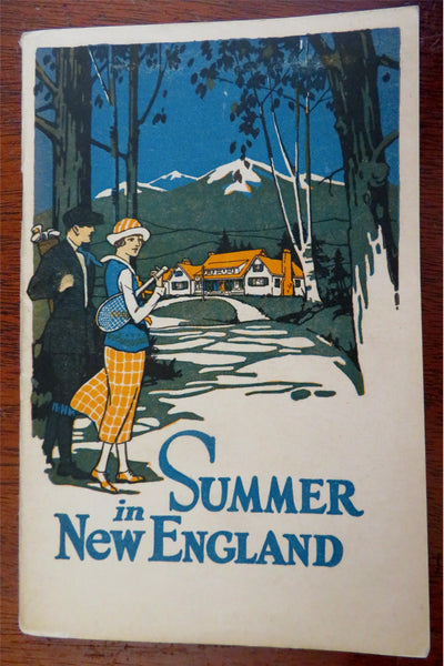 New England Summer Vacation Guide 1923 Boston & Maine RR illustrated book w/ map