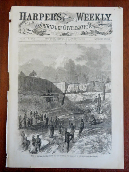 Savanah Georgia Union Occupation Harpers Civil War newspaper 1865 complete issue