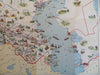 Western Soviet Union cartoon Tourist Map 1963 large road map travel info