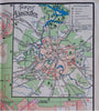 Moscow Russia Soviet Union USSR 1976 tourist info large city transport plan map