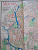 Moscow Russia Soviet Union USSR 1976 tourist info large city transport plan map