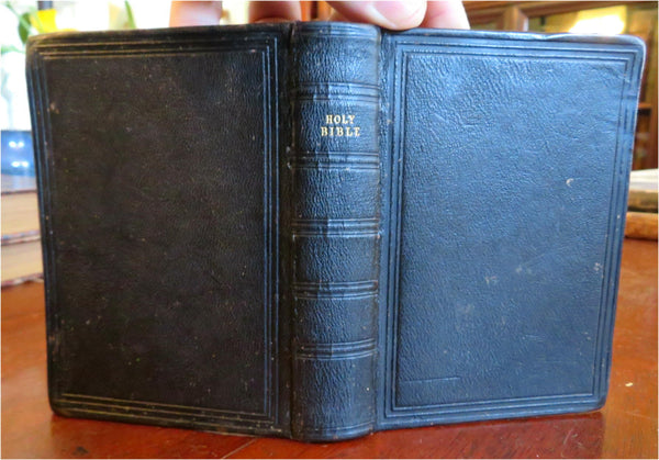 Holy Bible Old New Testament Anglican Church 1857 Christian leather pocket book