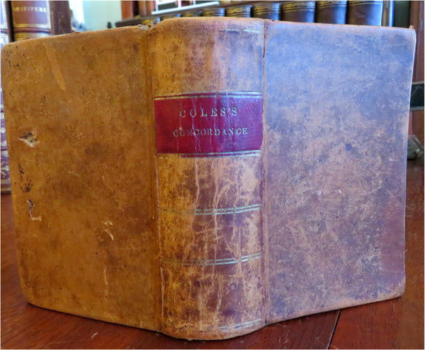 Cole's Concordance Biblical Linguistic Comparison 1847 George Coles leather book