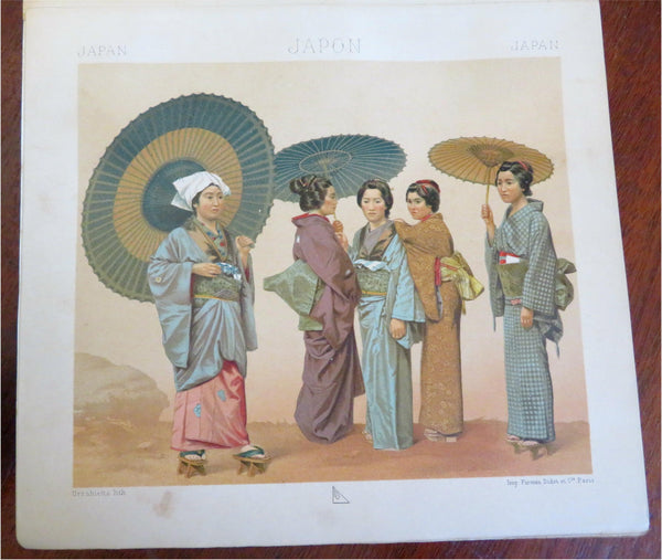 Racinet c.1886 Asia India Africa Japan Persia 96 fine Ethnography color plates