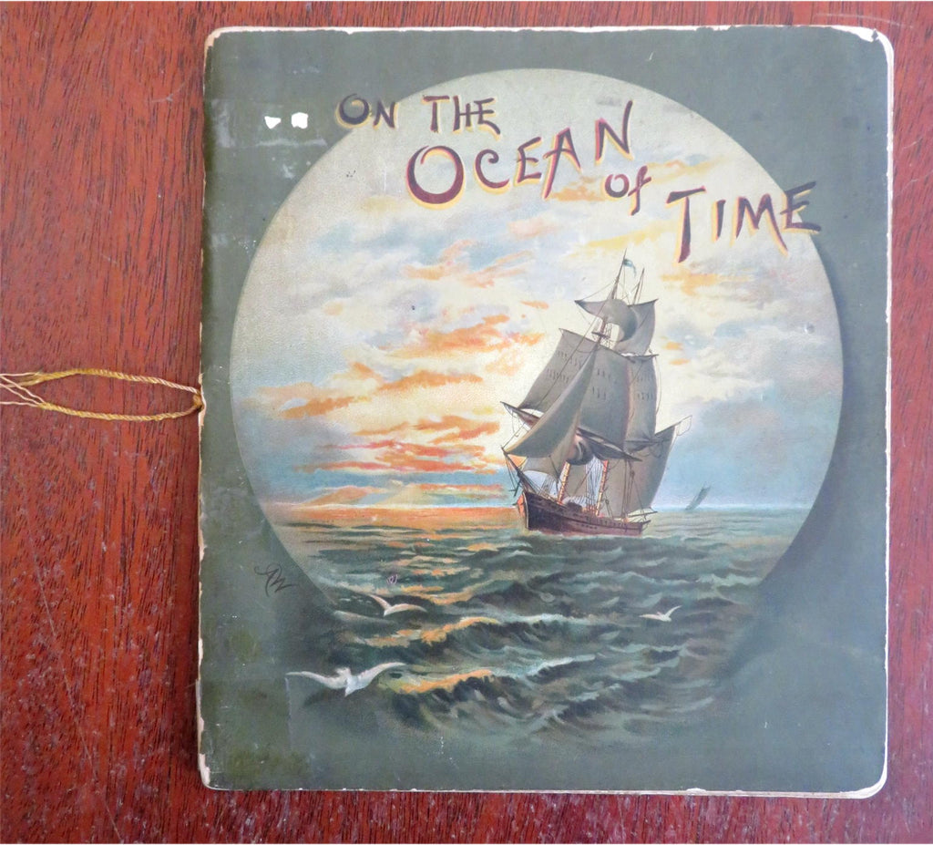 On the Ocean of Time Calendar Months Poetry c. 1890 illustrated book