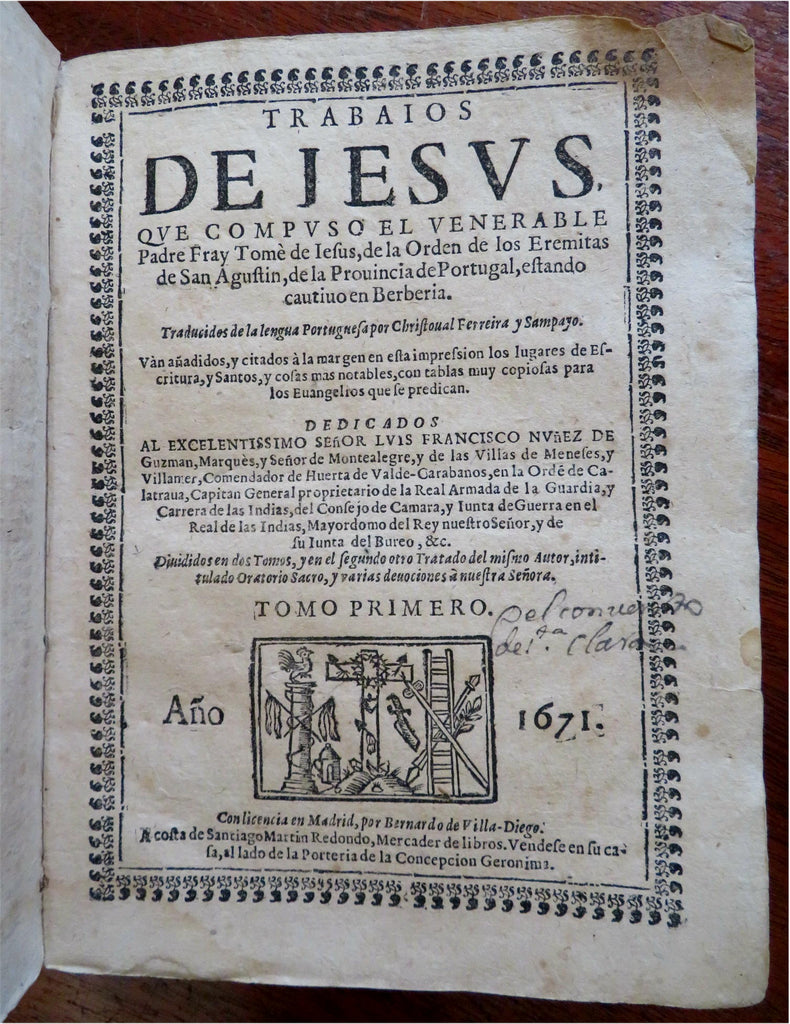 Works of Jesus Christian Theology 1671 Spanish vellum rare religious book