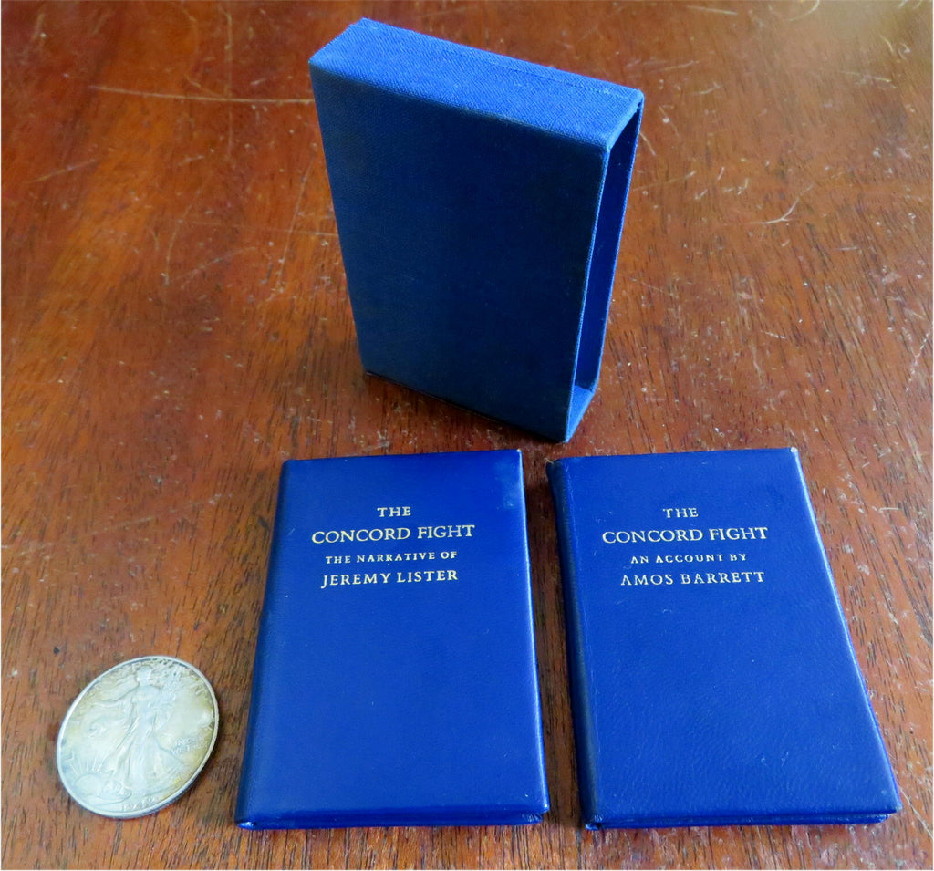 Battle of Concord American Revolution 1975 Miniature Leather 2 vol. boxed set