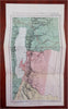 Moab Holy Land Israel Palestine Dead Sea Jericho c. 1870 color lithograph map