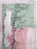 Moab Holy Land Israel Palestine Dead Sea Jericho c. 1870 color lithograph map