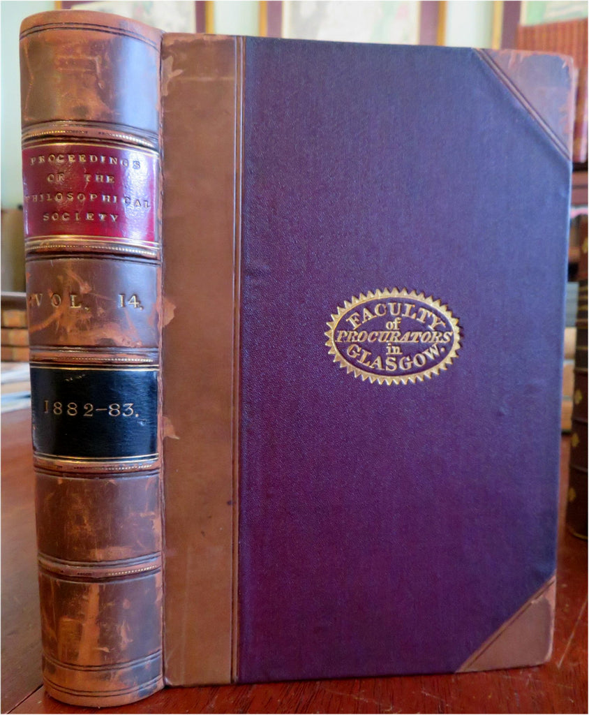 Glasgow Philosophical Society Africa Slave trade routes map 1882-83 rare book