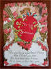 To My Sweetheart Valentine's Day Greeting Card c. 1890's moveable pop-up