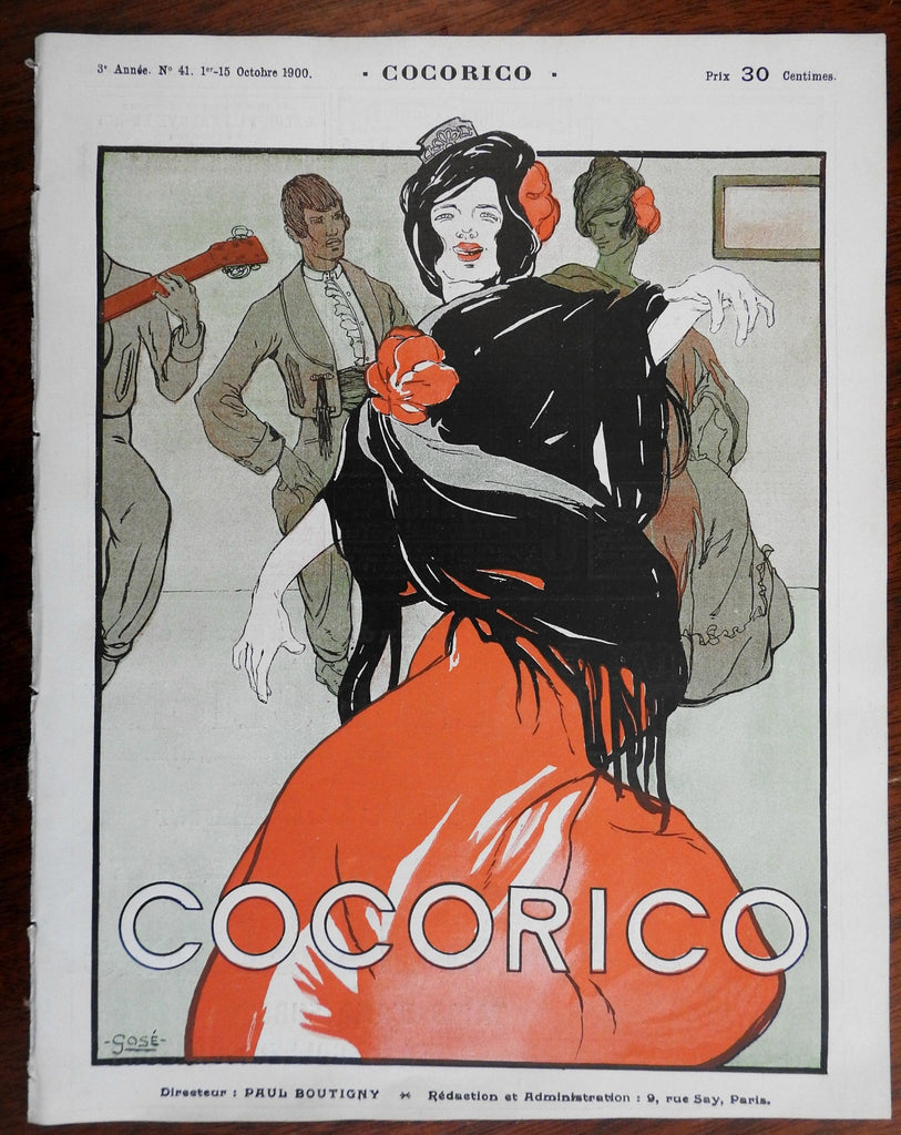 Dancing Woman Gose cover Kupka Cocorico 1900 French Art Nouveau