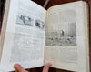 La Nature French Scientific Review Arts 1893 Illustrated rare 2 vol. leather set