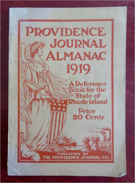 Providence Journal Almanac Rhode Island 1919 Calendar Advertising Book