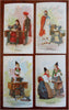 World Dress Costume 1892 Singer Sewing Machines lot x 35 Chromolitho Trade Cards
