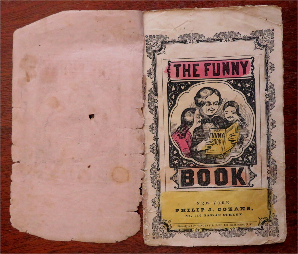 Funny Book Children's Humorous Rhymes c. 1840 Cozans hand color juvenile book