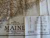 New England Road Auto maps c. 1930's set x 3 miniature folding maps w/ case