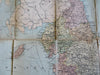 England & Wales large Tourist Map c. 1910 J. Bartholomew folding linen map