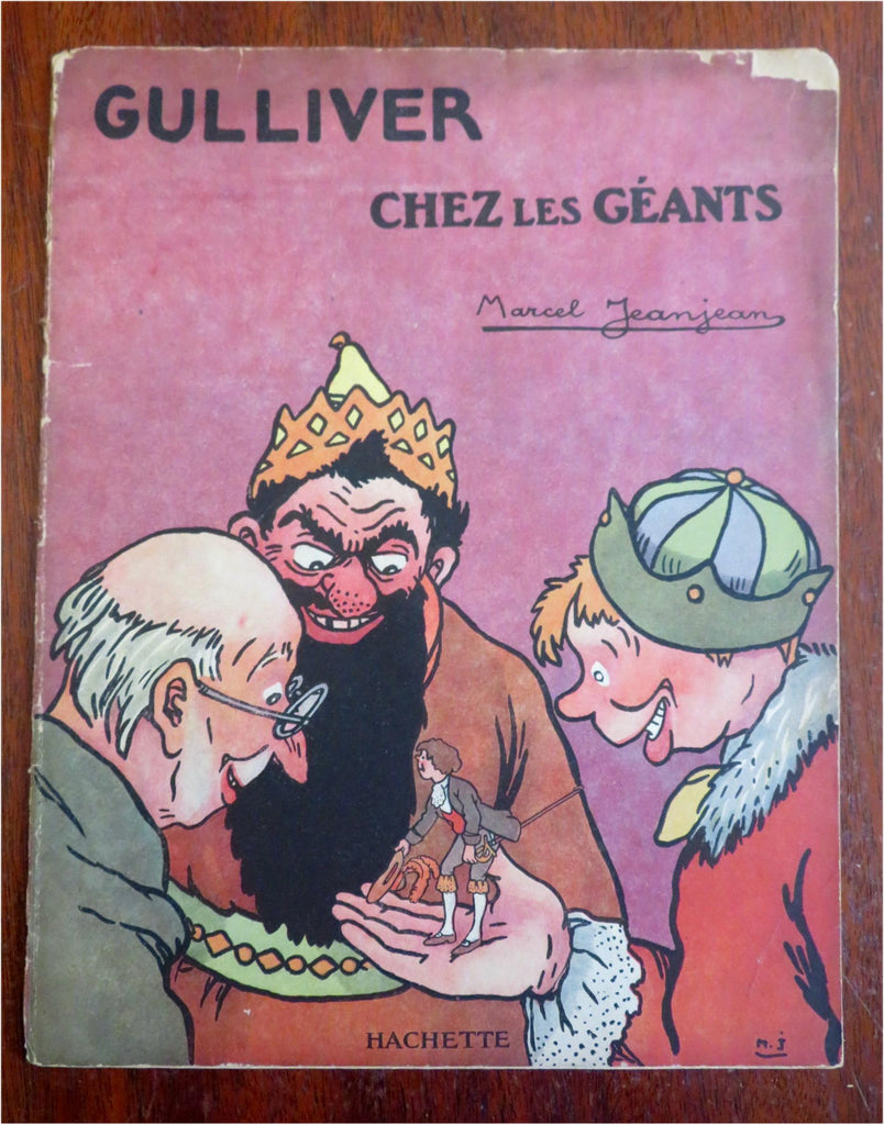 Gulliver & Giants French Children's Story 1910 Jeanjean nice color picture book