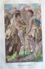African People & Ethnic types Warriors & Families 1836 rare color prints lot x 7