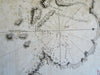 Argentina Port Melo San Jorge Gulf South America 1795 Wyld linen-backed map