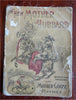 New Mother Hubbard & Mother Good Nursery Rhymes c. 1900 pictorial linen book