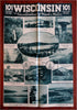 Wisconsin Tourist Info 101 Sightseeing Locations c. 1930 large folding map