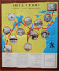 Gota Canal Sweden Tourist Info 1934 travel brochure w/ pictorial map