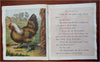 Henny Penny & Her Friends Children's Story 1899 McLoughlin color linen Book