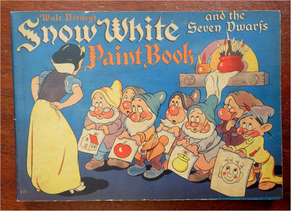 Snow White & Seven Dwarves 1938 Walt Disney Children's Coloring Book promo book