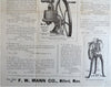 Mann's Green Bone Cutters Chicken Feed c. 1895-6 Flyer/ broadside advertising